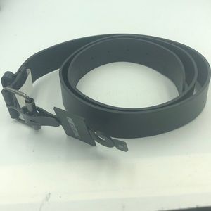 Black men’s belt vegan leather